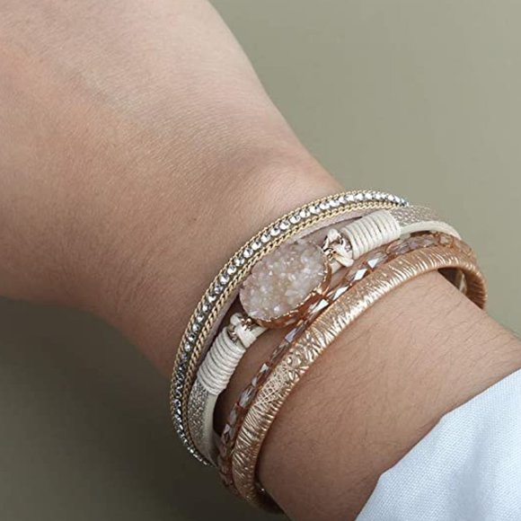 ⭐️Anthro Leather Boho Bracelet⭐️ - Picture 2 of 4